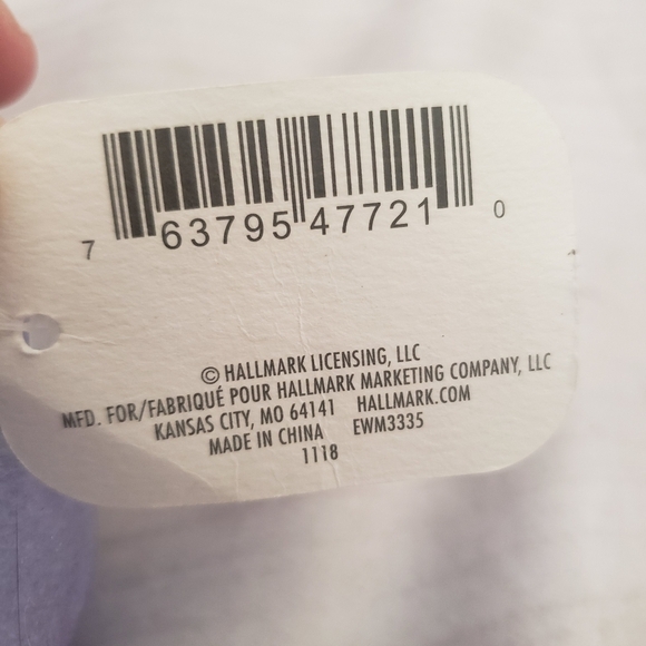 Hallmark White Rabbit Easter Egg Bunny Pull String 4 Inch Plush Stuffed Toy 2018 - Picture 5 of 8